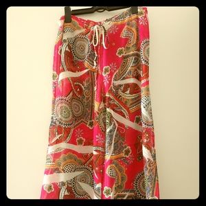 Flowy sheer beach capris. Drawstring 1 size.